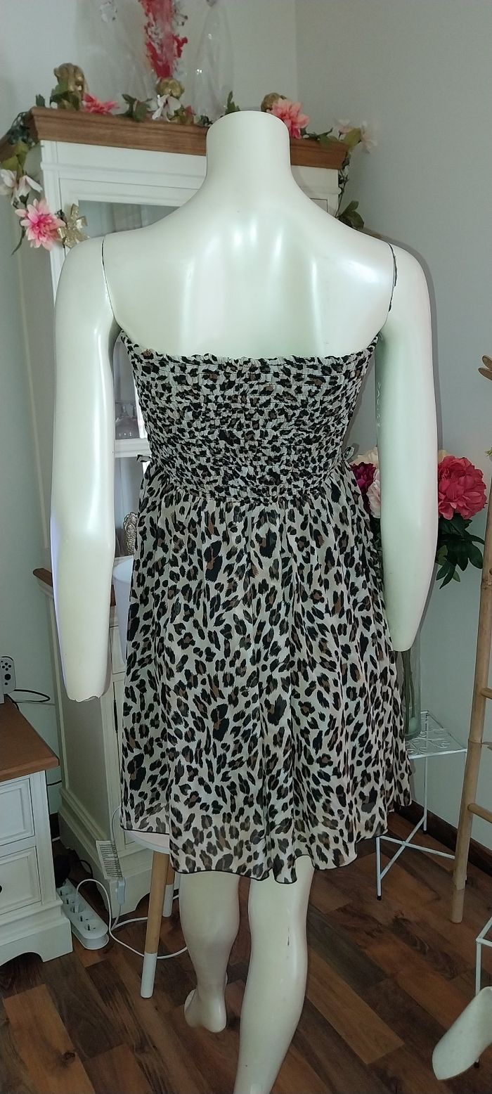 Robe bustier smocké léopard by Morgan taille M Très bon état - photo numéro 8