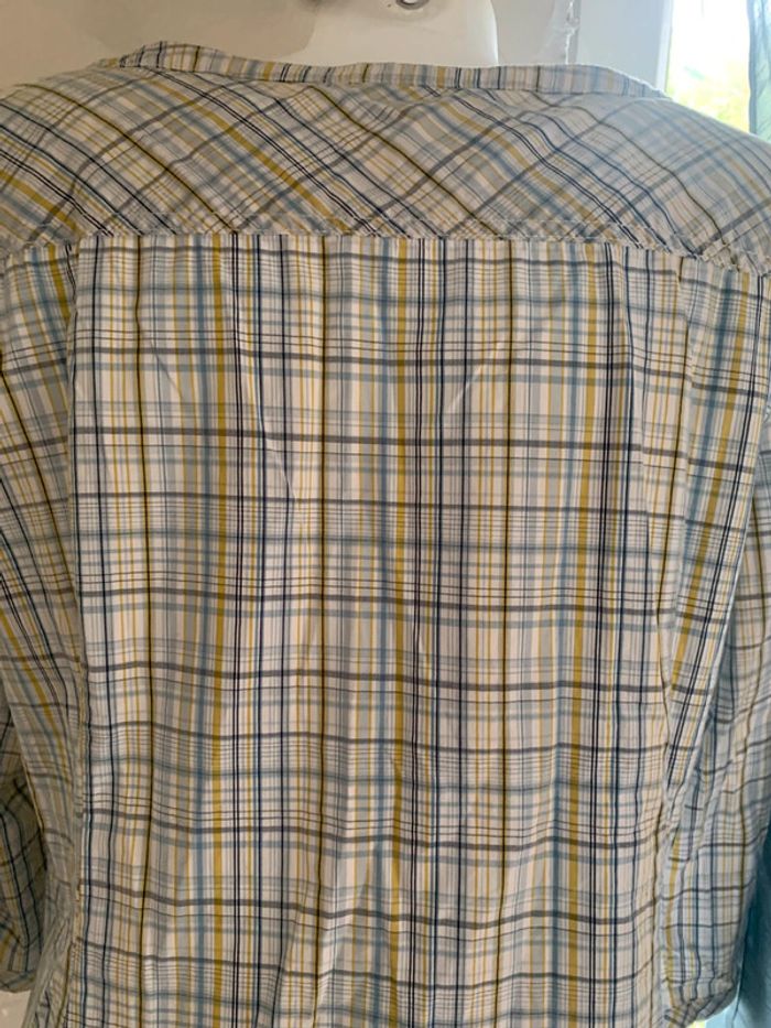 Blouse Esprit taille 46 manches 3/4 rayé bleu ciel - photo numéro 8