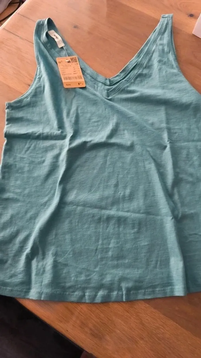 Débardeur Promod vert d'eau XL