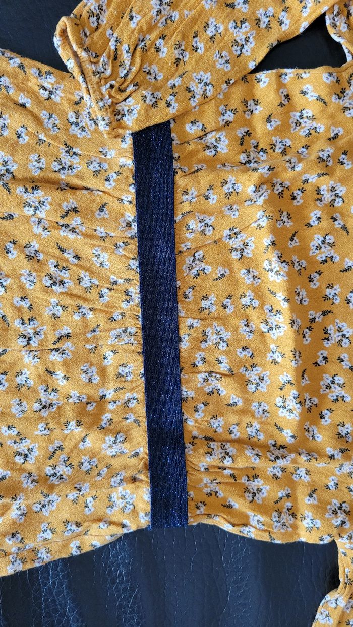 Robe fluide à manches longues moutarde 8 ans - photo numéro 5