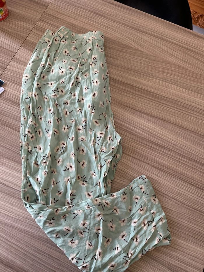 Pantalon fluide fleuri mango