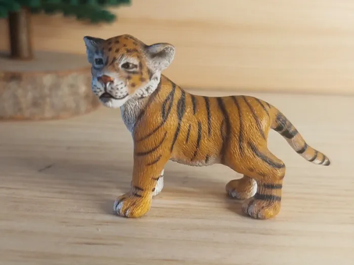 Schleich jeune tigre marron Figurine félin Animal de la savane - photo numéro 2