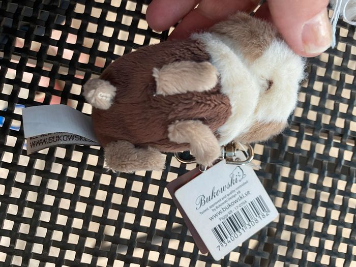 Adorable Petit hamster porte clé en Peluche Bukowski porte clé Neuf avec étiquette·Bukowski - photo numéro 4