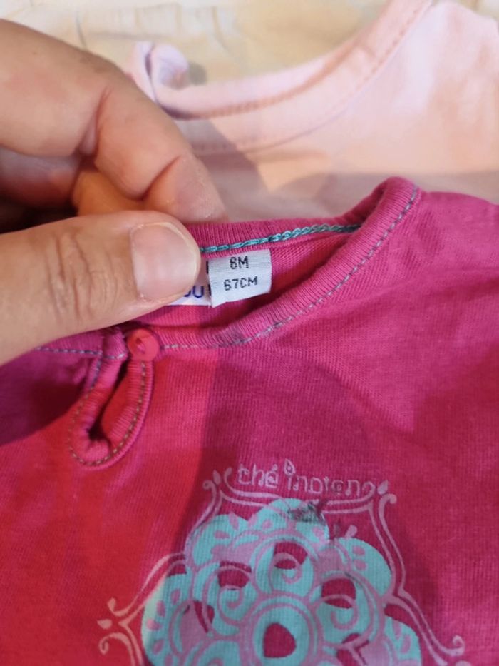 Lot de 5 Tee-shirt manches courtes 6 mois - photo numéro 5