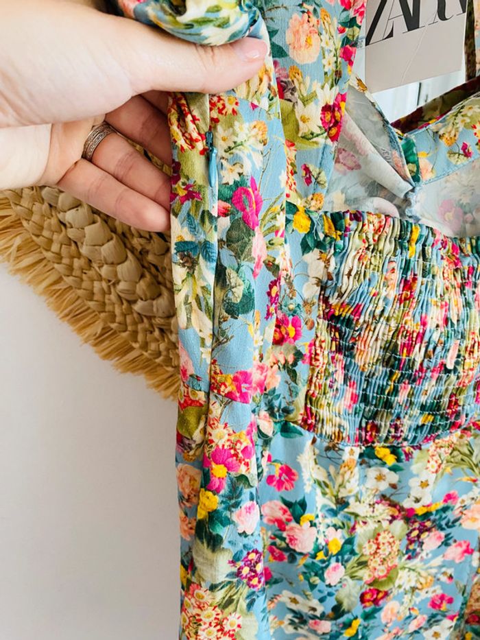 Robe fleurie neuve Zara taille L - photo numéro 5
