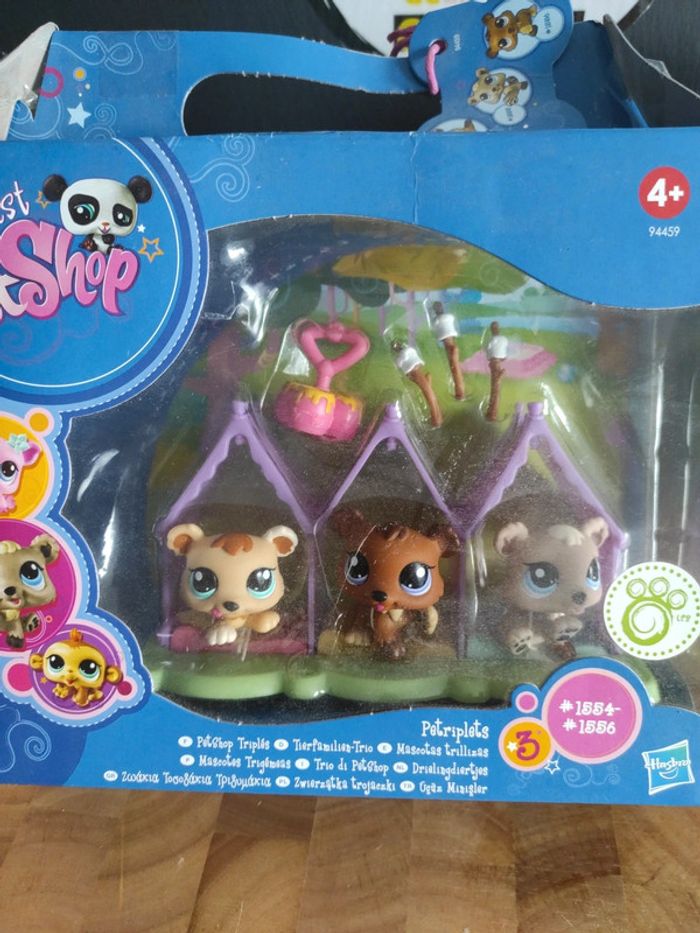 Littlest Petshop LPS Pet Shop Nib Moc 1554 1555 1556 Triplet Bear #geektradelps - photo numéro 11