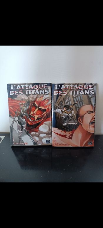 Lot de mangas L'Attaque des Titans (Shingeki no Kyojin) tome 1 et 2