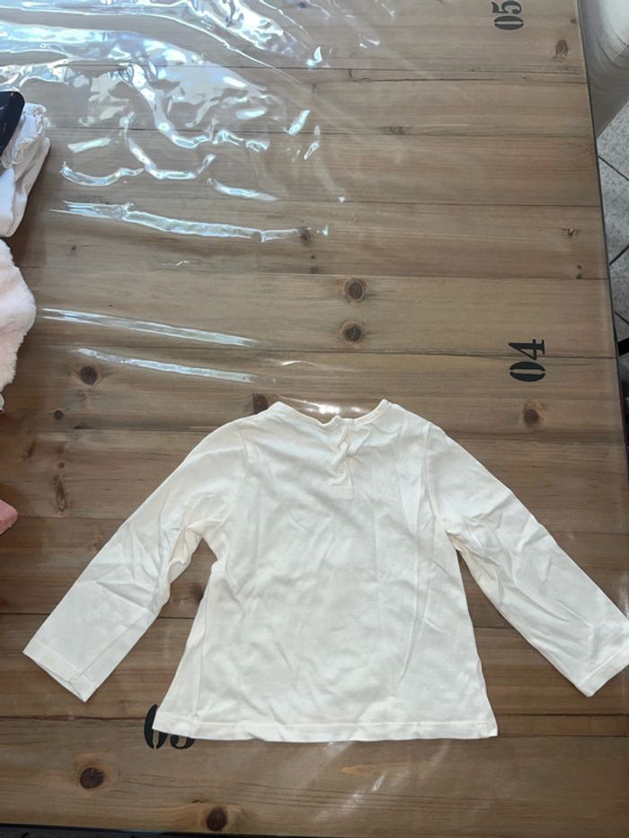 T-shirt manche longue tape à l’œil crème 24 mois - photo numéro 3