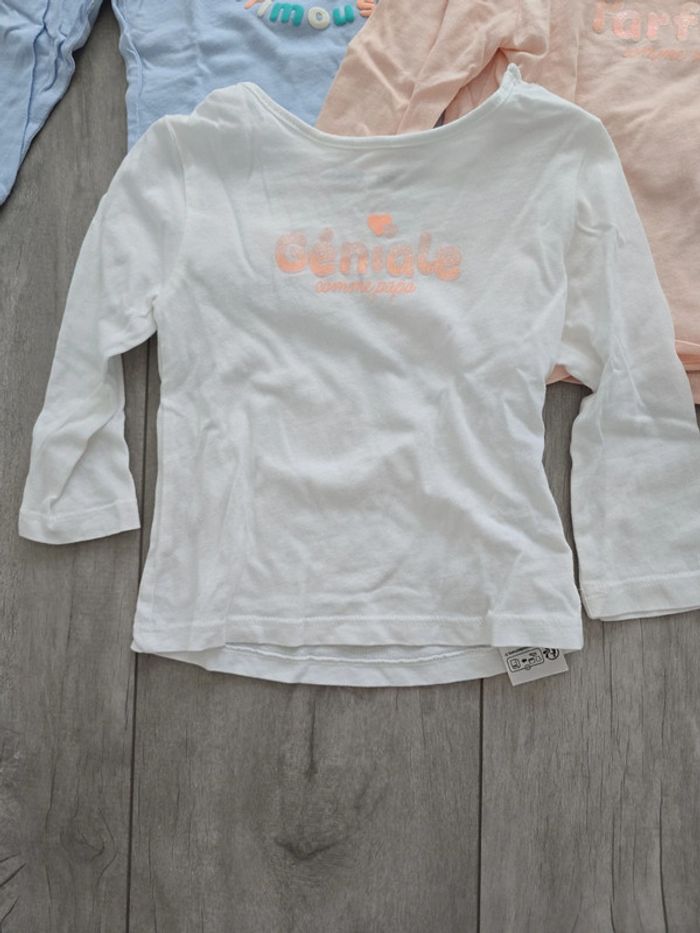 Lot 3 t-shirt 12 mois gemo - photo numéro 2
