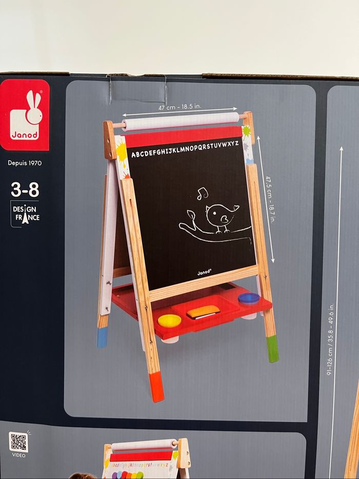 Tableau en bois Janod craie et magnétique - photo numéro 3