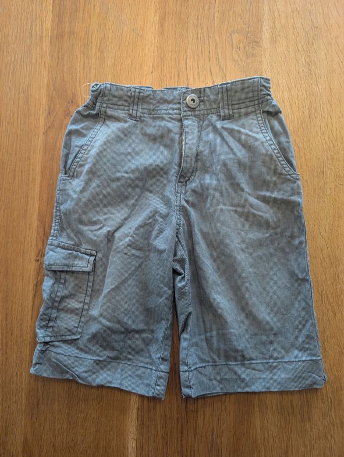 Short en tissu avec poches rayé bleu/blanc 3 ans