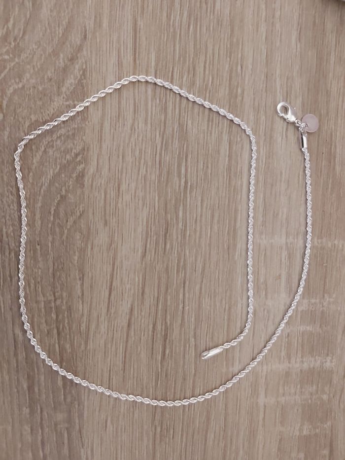 Chaîne argent 925 maille torsadée 50 cm