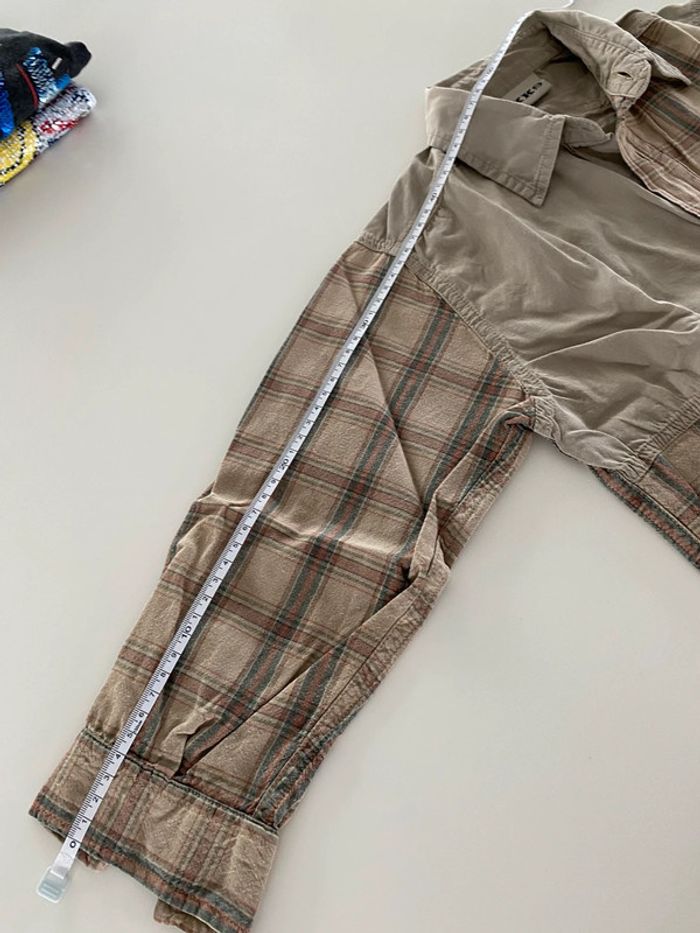 Chemise à carreaux beige ikks 6 ans - photo numéro 5