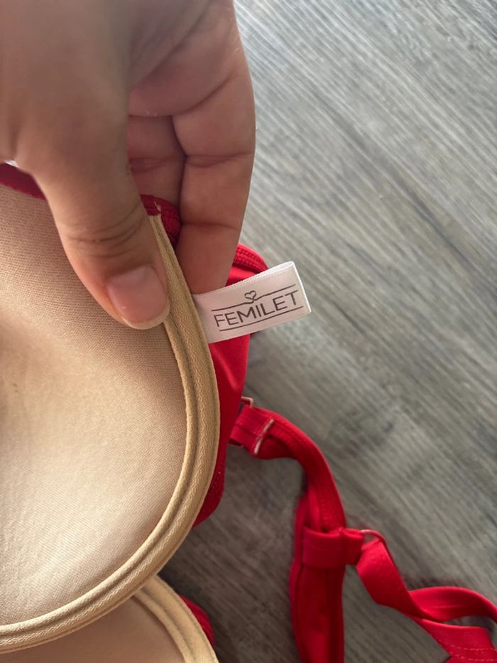 Haut de maillot rouge avec armature - photo numéro 5