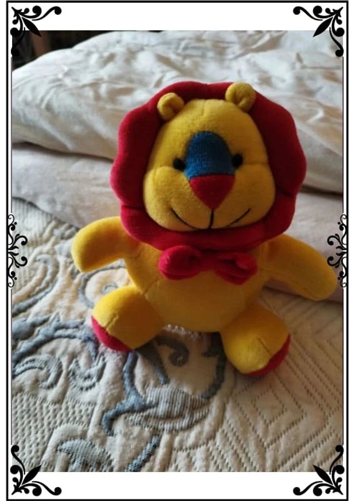 Mini peluche lion rouge et jaune - photo numéro 9