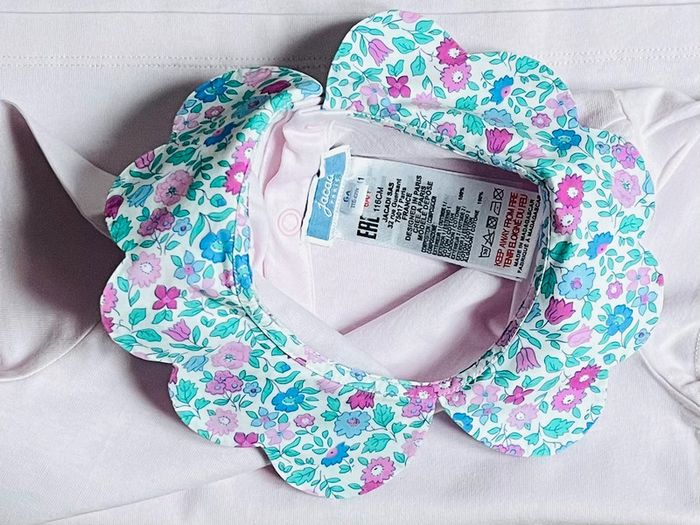 T-shirt à col festonné et serre-tête en Liberty Poppy and Daisy Jacadi T-6 ans - photo numéro 4