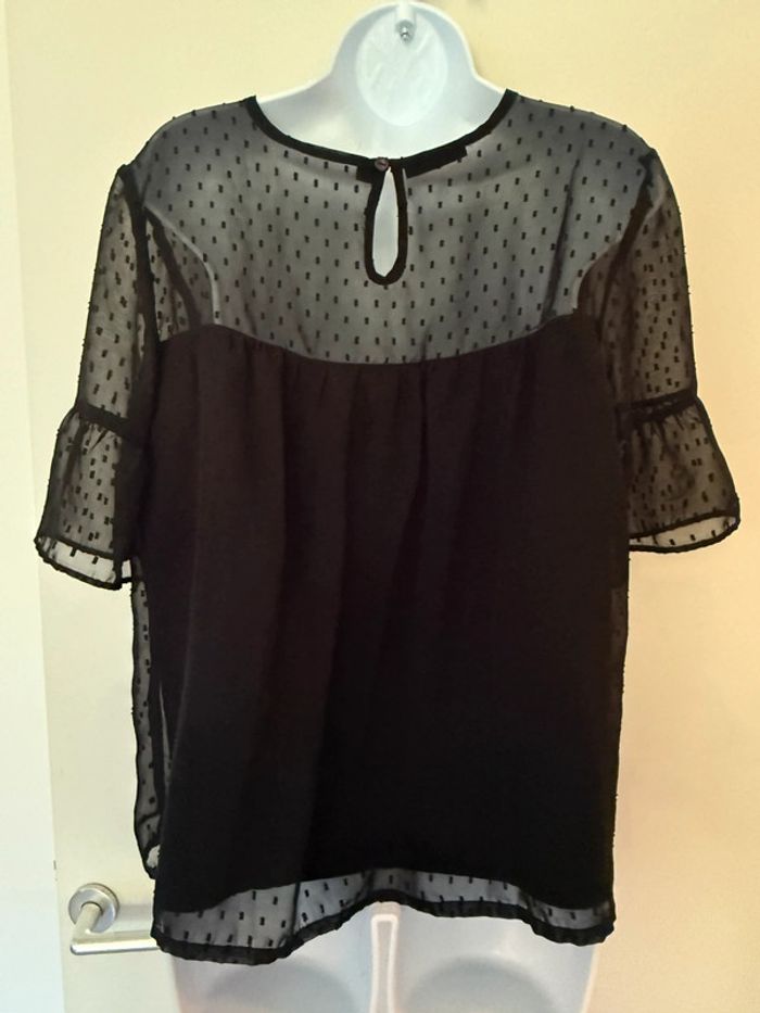 Blouse noire fleurie Kiabi - photo numéro 6