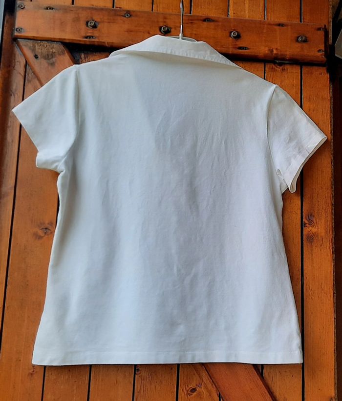 Polo blanc, femme, Cache cache, taille 38 - photo numéro 2