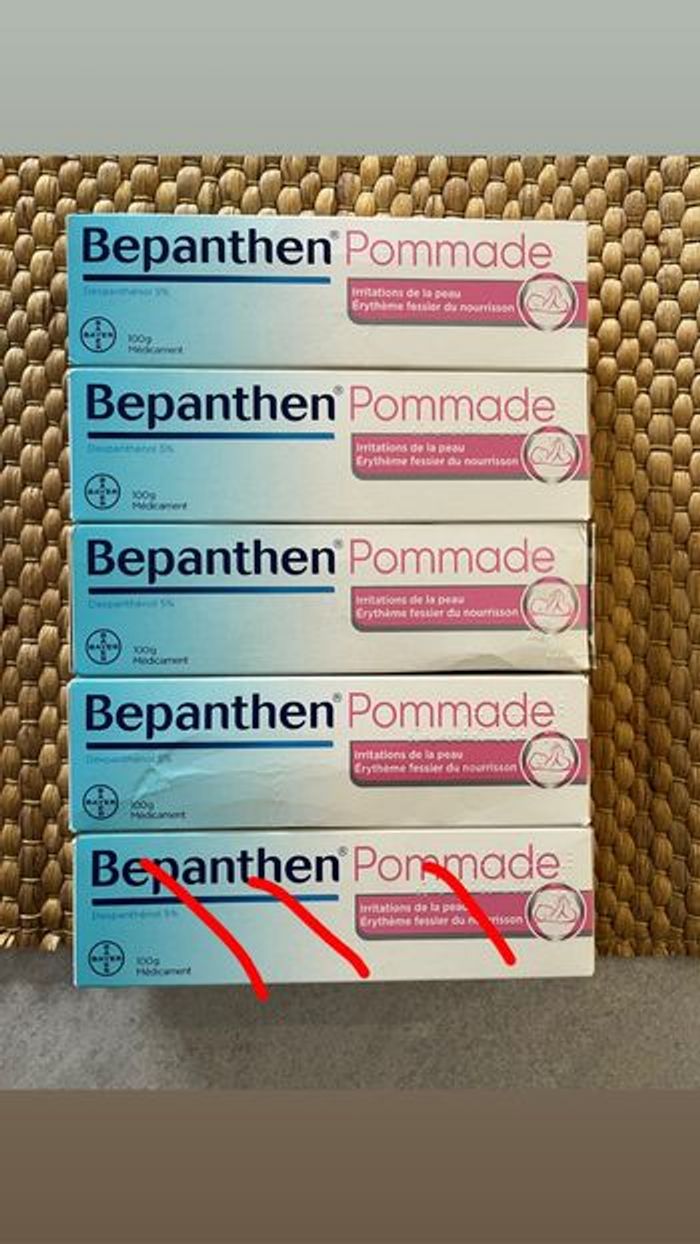 Lots 4 tubes Bepanthen
