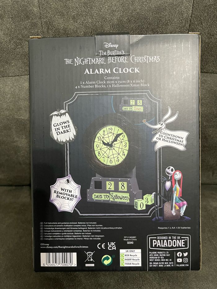 L'ETRANGE NOEL DE MONSIEUR JACK - Compte à Rebours - Réveil Lumineux NIGHTMARE BEFORE CHRISTMAS - Countdown - Lighted Alarm Clock - photo numéro 2