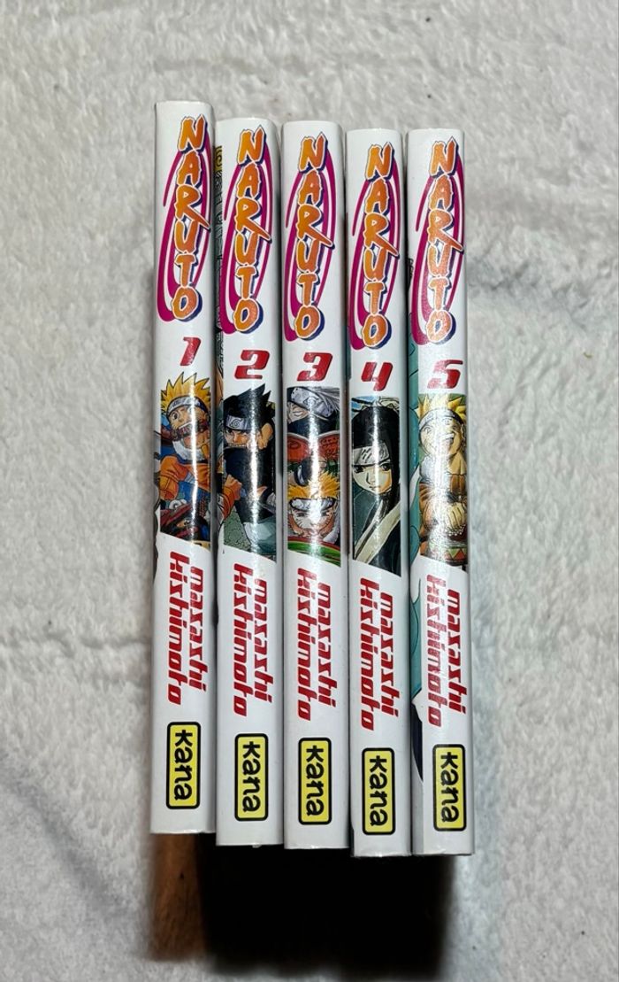 🧡 Lot de 5 Mangas Naruto Tomes 1 à 5 – Édition Kana - photo numéro 5