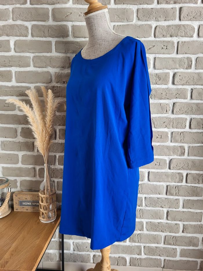 Robe tunique Vero Moda - bleu électrique satiné - photo numéro 7