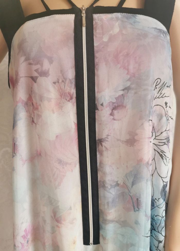 Robe. Bleu turquoise - rose pâle. Taille 40.LMV - photo numéro 2