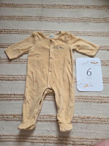 Pyjama velour jaune