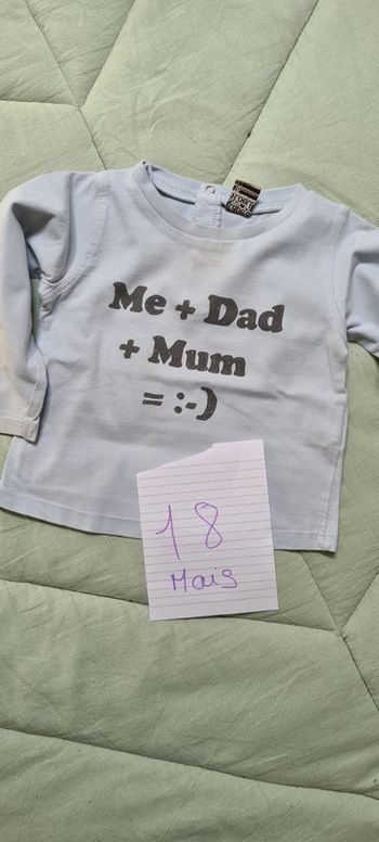 T shirt manches longues tao 18 mois