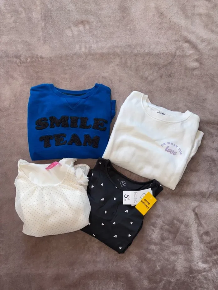 Lot de 4 vêtements fille taille 8 ans en très bon état