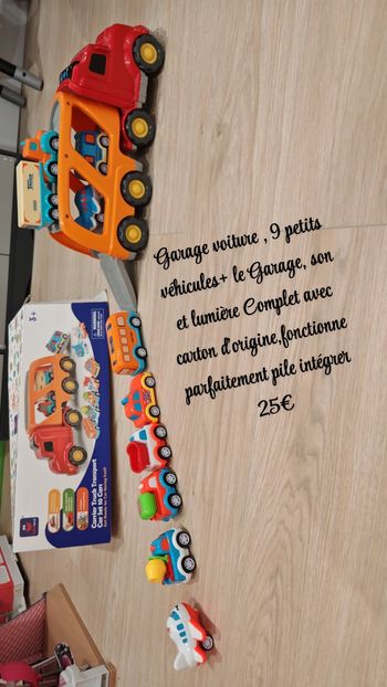 Garage voiture 9 petits véhicules