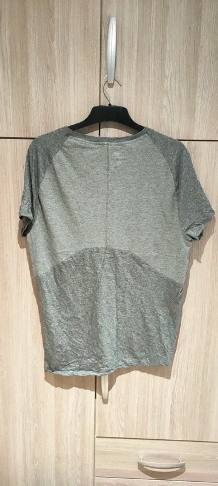 T shirt de sport gris, matière légère - photo numéro 2