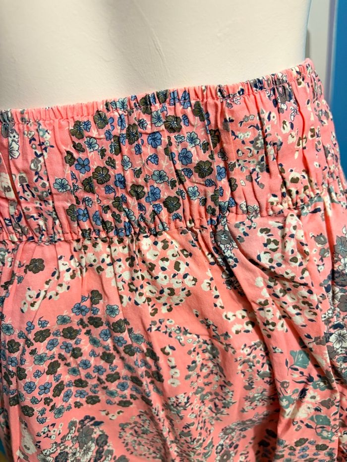 Jupe fluide à fleurs H&M – Taille XS – Rose pâle – 100% coton - photo numéro 4