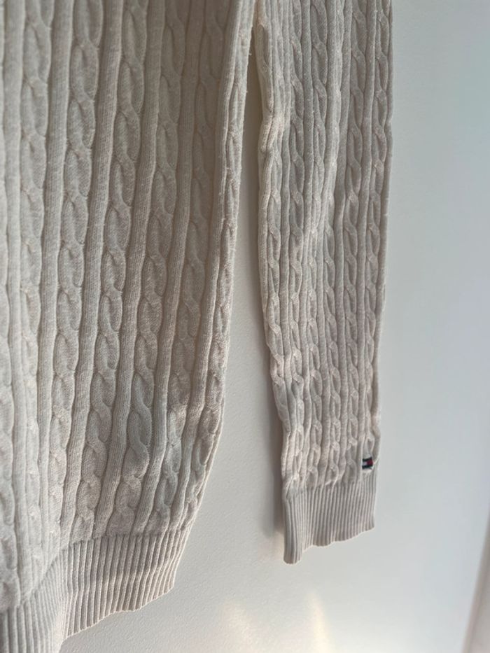 Pull torsadé blanc Tommy Hilfiger - Taille S - photo numéro 2