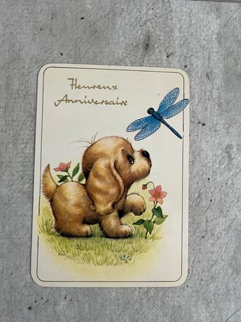 Carte heureux anniversaire libellule