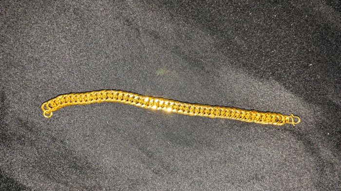 Bracelet homme maille doré jamais porté - photo numéro 5