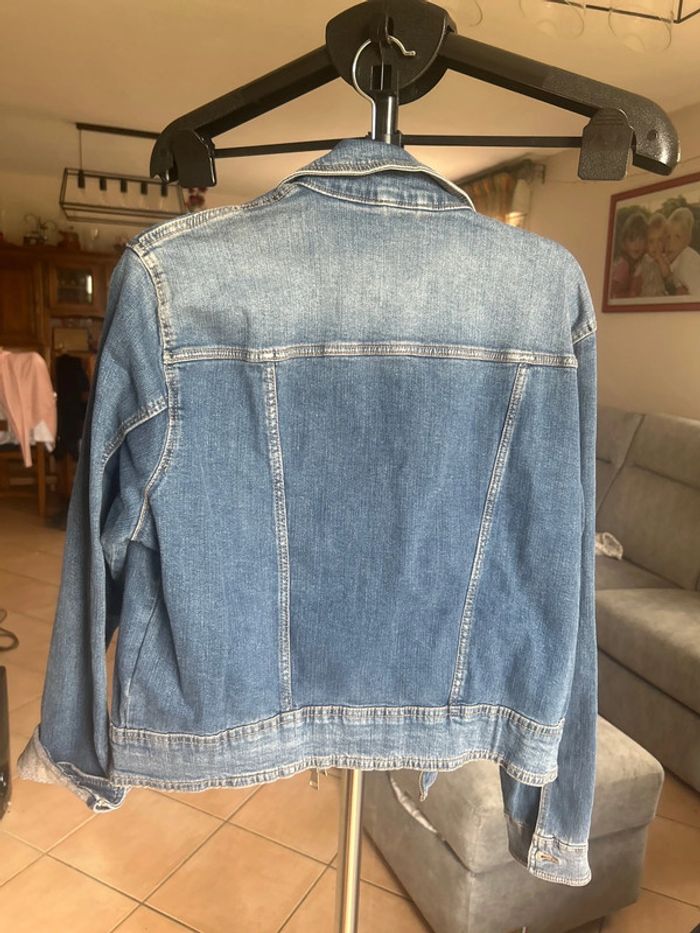 Veste en jean courte zippée - photo numéro 4