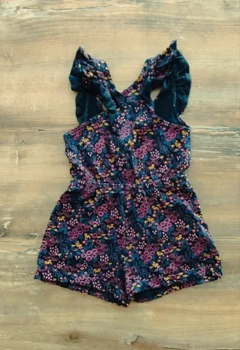 Combishort tape a l'oeil fille fleurie