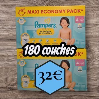 Couches Pampers premium protection maxi Economy pack taille 4