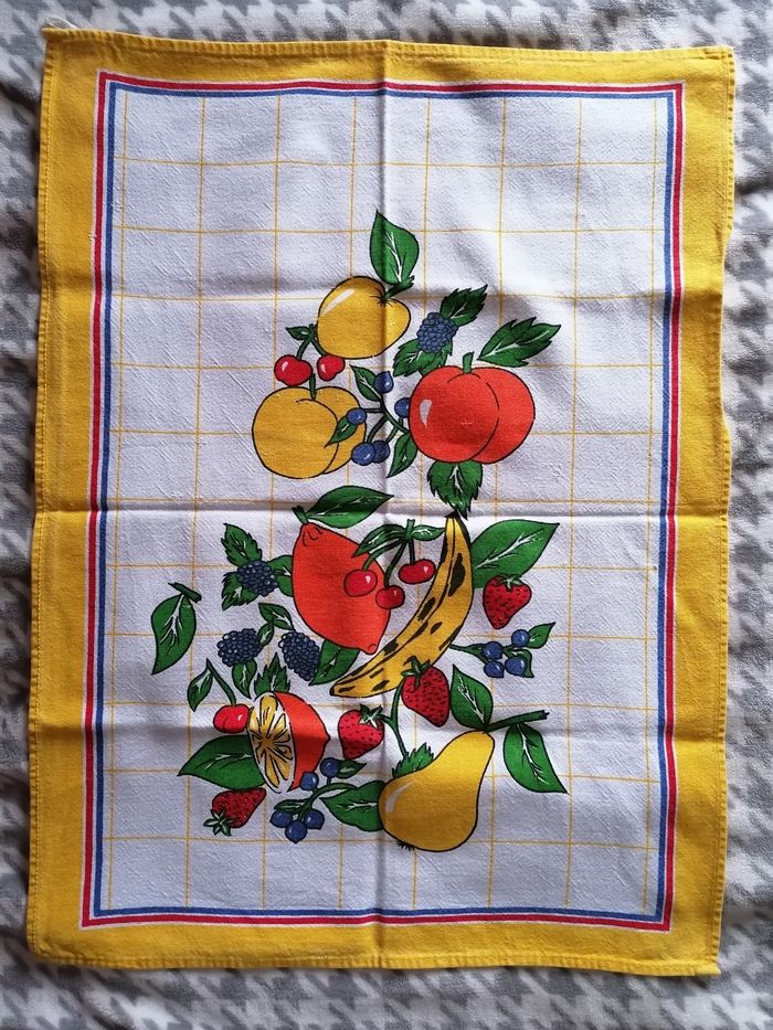 Torchon vintage fruits