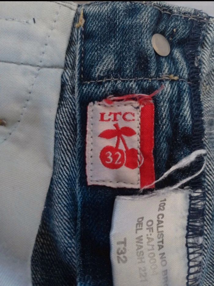 Jean foncé style délavé / femme /marque le temps des cerises / taille 32 - photo numéro 3