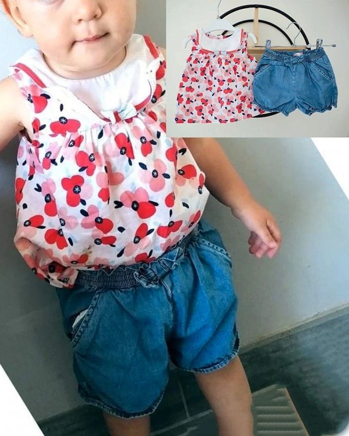 12 mois ensemble été blouse sergent major et short dpam