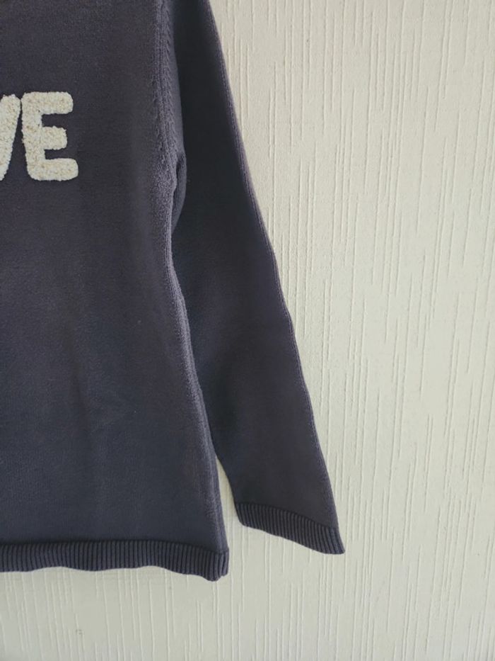 Pull gris neuf sequins aux épaules et love en relief 6 ans Lili Marelle - photo numéro 8