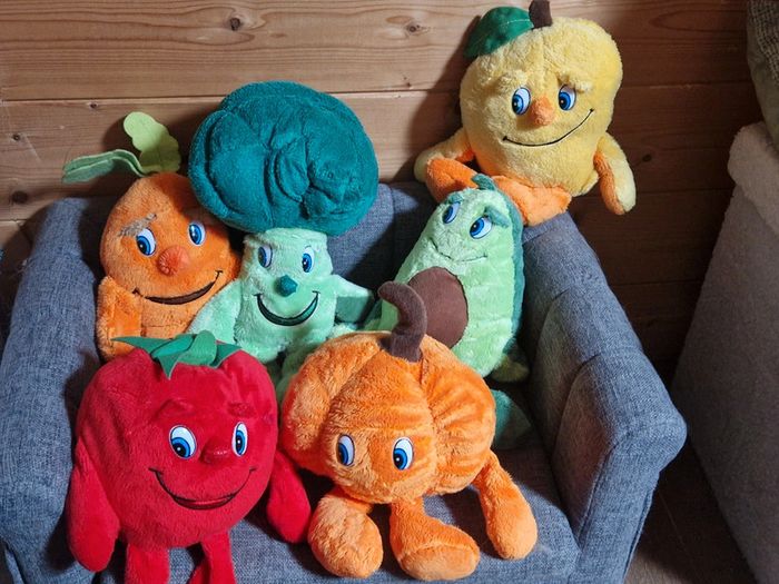 Lot de fruits et légumes en peluche - photo numéro 2