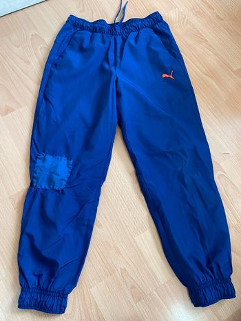 Beau pantalon/jogging bleu Puma T. 7-8 ans/128 cm garçon