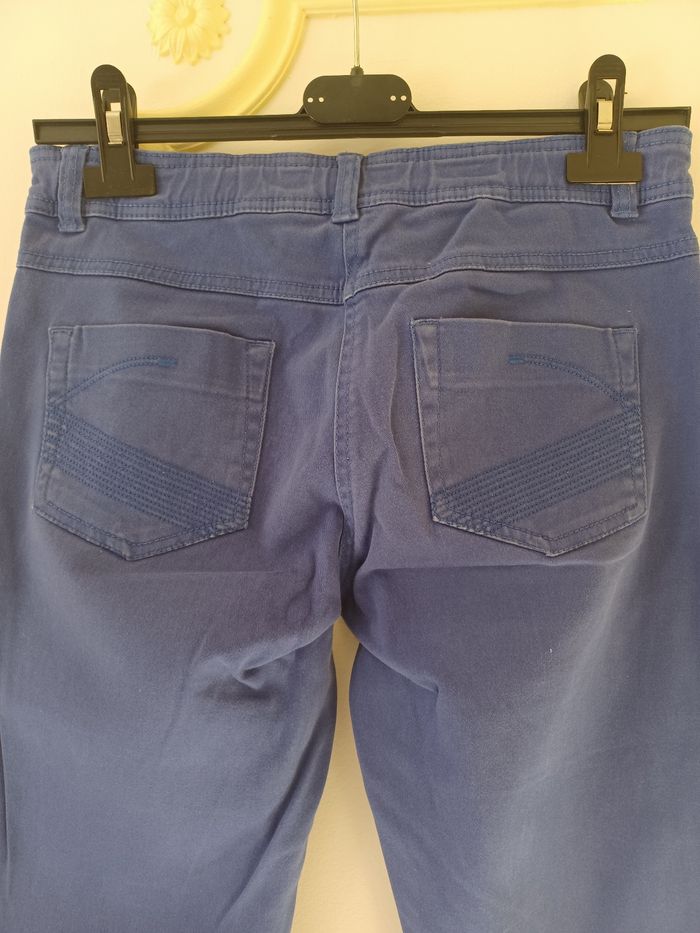 Jeans couleur bleu dur fille bilook 14 ans - photo numéro 4