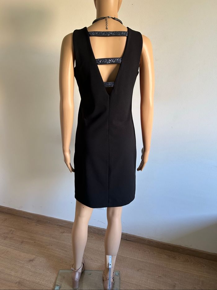 Robe noire sans manches avec strass Morgan taille XS comme neuve - photo numéro 6