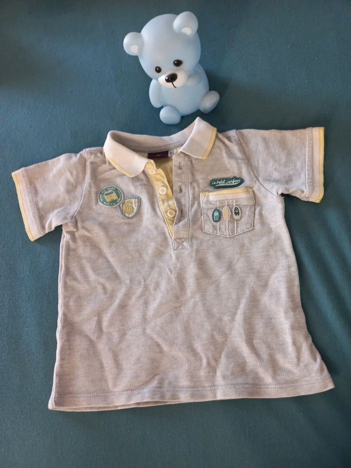 Polo gris et jaune Sergent Major 24 mois