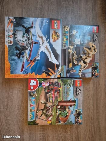 NEUF Lot de 3 boites de Lego Jurassic World / Parc 76940 + 76939 + 76947