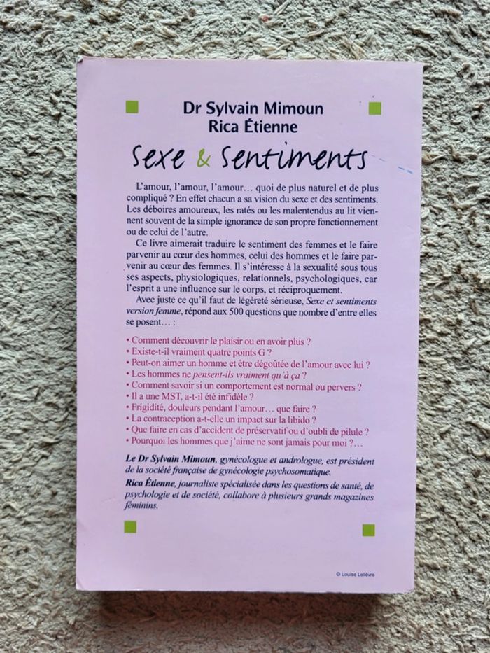 Livre Sexe & sentiments Version femme du Dr Sylvain Mimoun et Rica Etienne - photo numéro 2